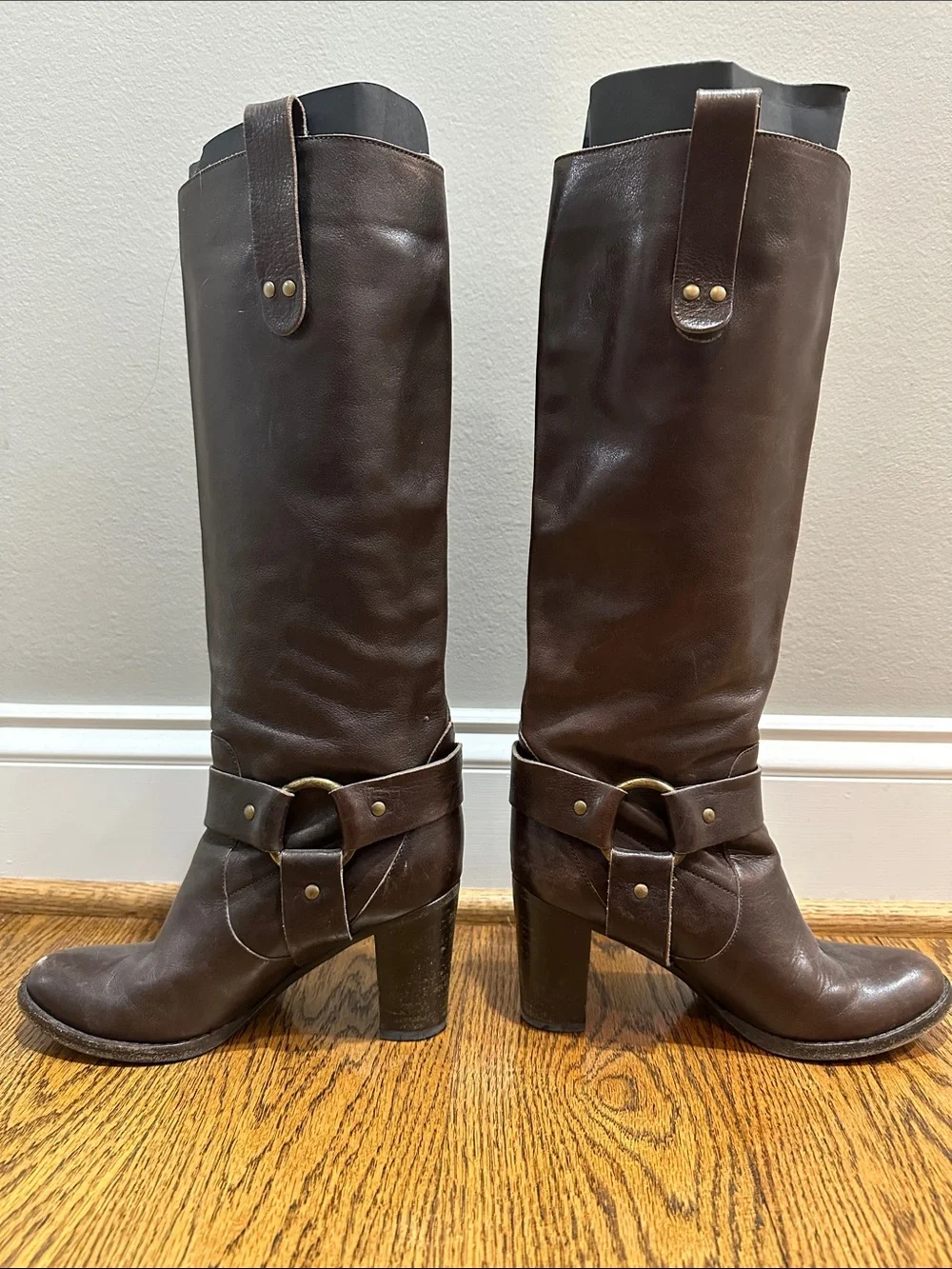Women's Over-the-Knee Riding Boots in Dark Brown